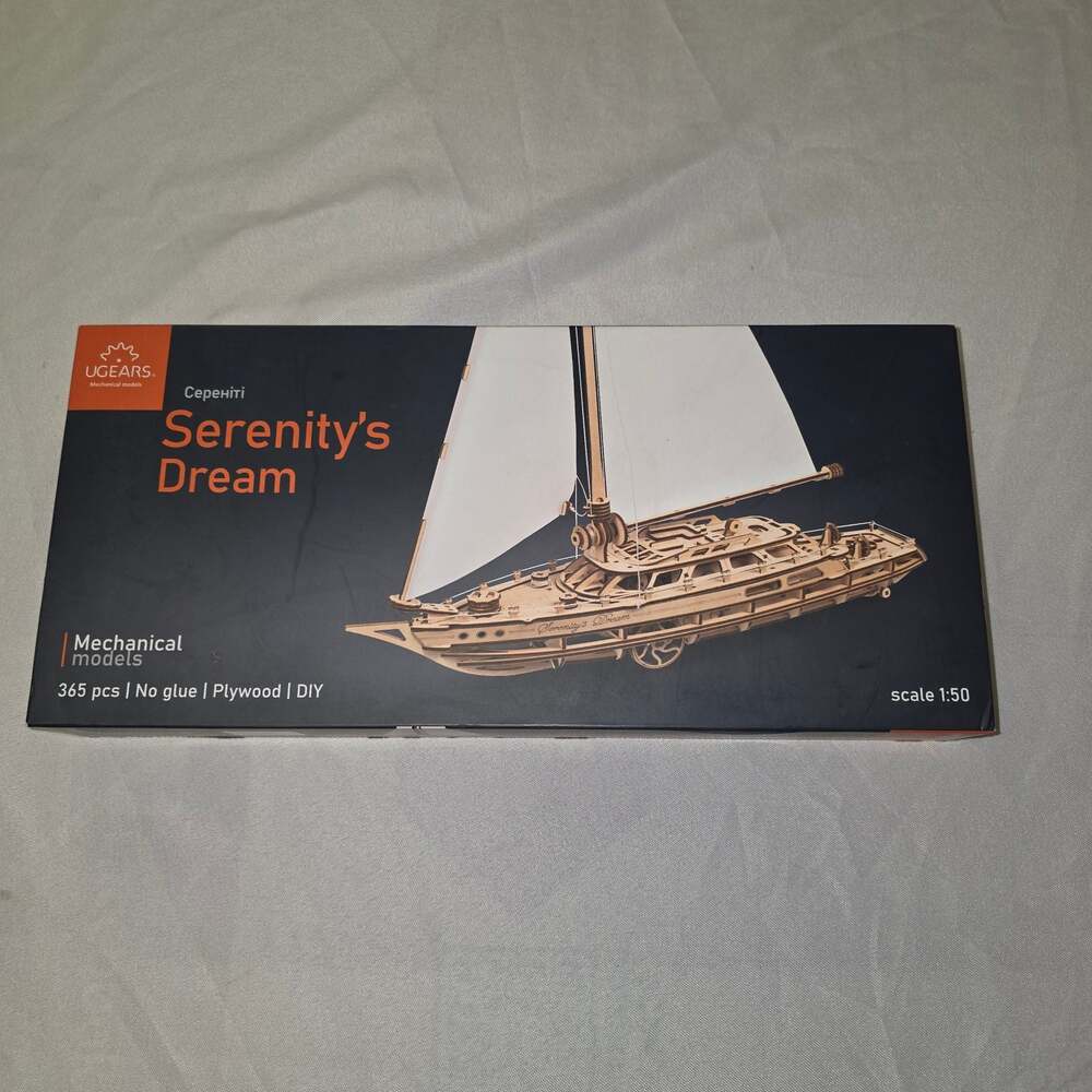 UGEARS Serenity's Dream Mechanical 3D Wooden Model Yacht Kit